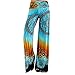 Produktbild SHINEHUA Hosen Damen Boho Weite Bein Palazzo Hose Blumen Print Haremhose Leicht Lange Hose Freizeithose Lose Elegante Sommerhose Yogahose
