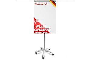 FLOORDIREKT Lavagna a fogli mobili con base a rotelle, supporto per blocco e bracci laterali – magnetico e scrivibile – Lavagna magnetica – Lavagna magnetica – Lavagna con vassoio portaoggetti (Pira PRO)