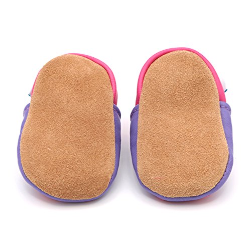 Weiche Baby und Kleinkind Lederschuhe – Dotty Fish – Mädchen – Blumen - 5