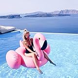 CilyCily Oro Rosa Flotador inflable en forma de flamenco tamaño gigante para la piscina o...