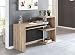 Produktbild FineBuy Design Schreibtisch Maurice 145x50x94 cm Bürotisch mit Regal Sonoma | Winkelschreibtisch Schwenkbar Massiv | Computertisch mit Ablage | Chefschreibtisch mit Ordnerregal Modern