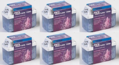 6 x Kontrol Mini Moisture Trap - Freshens Air and Absorbs Damp lavender Scent