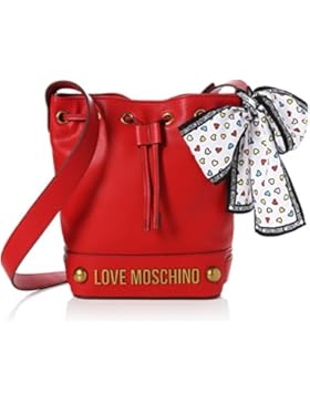 Love Moschino Damen Nappa Grain Pu Rosso Baguette, rot (Red), 11 x 26 x 24 cm