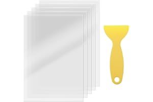 eMagTech 5X FEP Film FEP Folie für 3D Drucker Transparent Trennblatt Ersatzblatt mit Schaber 140x200mm