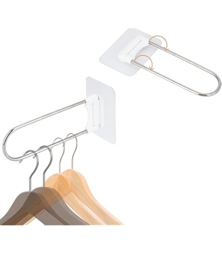 Jortmrd Vouwbaar Kledingrek Wandmontage,180° Draaibare Muur Hanger Airer Opknoping Rail Rod,Zonder Boren Wandkledingrek,Aluminium Kleerhangerhouder voor Wasserij Slaapkamer Badkamer(Zilver
