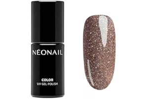 NÉONAIL NEONAIL Smalto Semipermanente Unghie 7,2 ml Smalto Oro Glowing Santa Cruz Smalti Glitter Gel Per Unghie UV Led Nail Polish NEONAIL Colori Smalto Brillantini Unghie