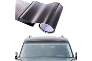 YlRNhe Anti-Glare Strips Car Windscreen Sun Visor Strips Tint Film Gradual Colour Shiny DIY Car Windscreen Protection Shade Sticker 7.87 x 59.05 Inches (Black)