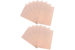 FOROREH Cuivre Circuit Imprimé 15pcs, Plaque de Cuivre À un Côté, Circuits Imprimés pour Chaudières, Plaque de Cuivre PCB, Plaque Planche Feuille en Cuivre - 7 * 10cm, 1.6mm en Bakélite Fr-1 94Hb