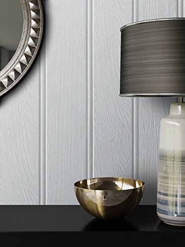 NEWROOM Holztapete Grau,Weiß Papiertapete Grau Holz,Landhaus,Streifen Alte Bretter,Holz,Streifen schöne moderne und edle Design 3D Optik , inklusive Tapezier Ratgeber - 3