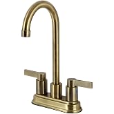 Kingston Brass KB8493NDL NuvoFusion Bar Bataryası, Antik Pirin&ccedil;