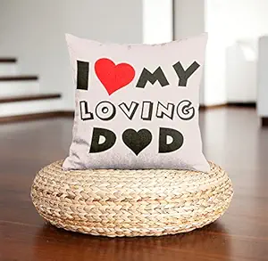 DreamVio Soft Fabric Cushion, Pillow Gifts for Daddy,Grandpa,World's Best Dad,Pyare Papa on Birthday's & Father's Day Color : Grey Size : 12 x 12 inch Design 185