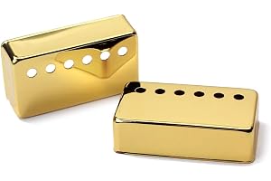 Alnicov Uppsättning av 2 Humbucker gitarr pickup skydd mässing pickup skydd 50 mm/52 mm stavavstånd passar för Gibson Les Pau