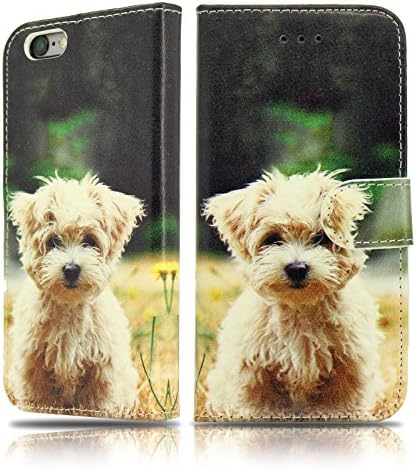 Phone 5C Case NWNK13® Vintage iPhone5c case Collection Designer Slim Book Wallet &amp; Flip Case Cover For iPhone 5C (Dog Print)