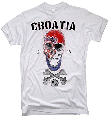 NG articlezz T-Shirt Herren Kroatien Skull Fußball WM 2018 Croatia Weltmeister S-5XL