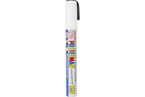 Kuretake Zig Posterman Waterproof Marker - PMA-50-6mm Chisel Point - White