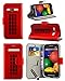 Price comparison product image MobiBax Huawei P20 Lite (2018) 5.84" Screen - Vibrant Attractive Printed Wallet Case Cover By Creative Fresh Pattern Design with Integrated Stand & MINI Stylus Pen - Red Telephone Booth Box