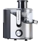 Muller Kitchen MK-6073 Stainless Steel Blender for Vegetables and Fruits, Extra Large Feed Tube, 2 Speeds, Non-Slip Rubber Fe