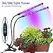 Produktbild LED Pflanzenlampe dual Kopf Pflanzenleuchte Voll Spektrum Pflanzenlicht Wachstumslampe Klemmleuchten mit 360 Grad einstellbar Flexible Gooseneck für Büro Haus Garten Aquatische Pflanzen Blumen