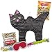 Produktbild Schwarze Katze Pinata Set aus Katze Pinata & Schläger & Maske & Trolli Multi Mix Süßigkeiten 500g, feiermeier Konfetti bunt 50g für Kindergeburtstag, Geburtstagsfeier, Hochzeits-Spiel, Kindergeburtstagsspiel