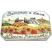 CERAMICHE D'ARTE PARRINI- Künstlerische italienische Keramik, Hausnummer 20x13 individuelle Dekoration Landschaft, Fliesen handgemacht in Italien Toscana
