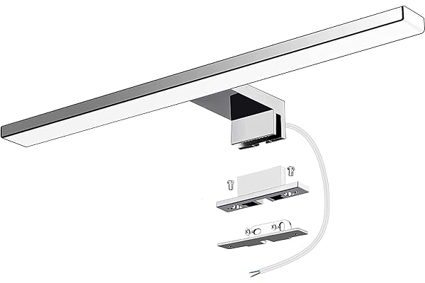 Azhien Lampe pour Miroir LED Salle de Bains 10W 820lm,400mm Blanc Neutre 4000K Lampe Miroir 230V IP44 3 en 1 Salle de Bain Lumiere 40cm