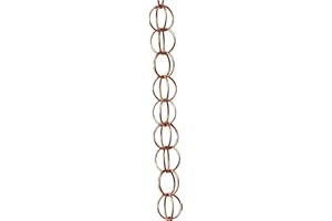 JISADER Catena Antipioggia in Metallo, Scacciapensieri da Esterno, Catene di Raccolta dell'Acqua Piovana, Catena per Grondaia, Decorazione per Casa e Giardino, Anelli