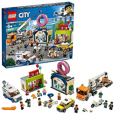 LEGO®-City L'ouverture du magasin de donuts Enfant de 6 Ans et Plus, Jouet de Construction, 790 Pièces 60233