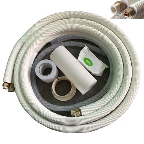 2x 5m Kupferleitung Kältemittelleitung Kupferrohr für Split Klima Klimaanlage Klimagerät - 2