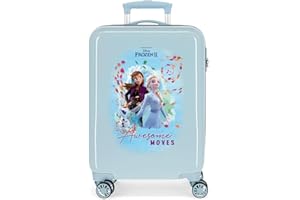 Disney Frozen Die Eiskönigin Awesome Moves Kabinenkoffer Blau 38x55x20 cms Hartschalen ABS Kombinationsschloss 34L 2,6Kgs 4 Doppelräder Handgepäck