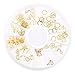 Generic Metal Charm 3D Nail Art Rhinestone Gold Glitters Tip DIY Decoration Manicure + Wheel RS.170.00
