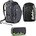 Produktbild Satch MATCH by Ergobag Phantom 3er Set Schulrucksack + Schlamperbox + Regenhaube Schwarz
