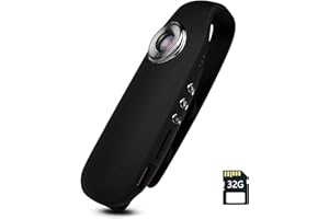 IKLOOCQ Mini Body Camera with 32GB SD Card,1080P Portable Body Cam Video Recorder with Loop Recording & Motion Detection & Wearable Magnetic Clip,Personal Small BodyCam for Daily Recording,Security Guards