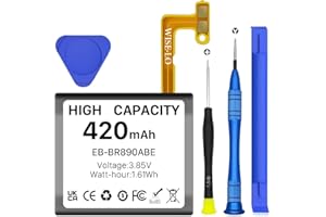 QUZMO [420mAh] Akku für Samsung Galaxy Watch 4 Classic (46mm), SM-R890 SM-R890N SM-R895 SM-R895U, EB-BR890ABY Ersatzakku mit Reparaturwerkzeugen