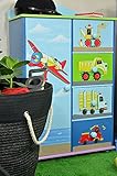 Kinder Kommode Schrank Kinderregal Blau Autos Schiffe Mini Turbo - 5