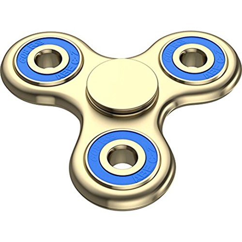 Glowing Hand Spinner,Omiky LED Light Tri Fidget Spinner Finger Toy for ADD ADHD Anxiety Autism Suffers (Gold)