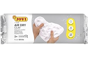 Jovi Air Dry - Pasta da Modellare, Essiccazione all'Aria Senza Forno, Bianco Puro, Facile da Pulire, 250 Grammi (83)