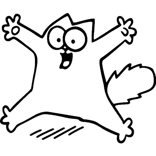 Ambiance-Live Wandtattoo deko Katze Kühlschrank – 35 x 40 cm, Weiss - 2