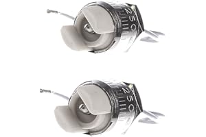 ONIROVIEW Portalampada R7s per alogene/led in Steatite e Metallo 220V 6A fili lunghi 25cm con dado di fissaggio, coppia di 2 pezzi