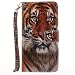 Produktbild iPhone 6 / 6S Hülle, Chreey [Lustige Tiere] Serie Bookstyle Leder Flip Case Schutzhülle / Etui / Cover [Tiger] + Brieftasche Kartenfach Ständer Funktion