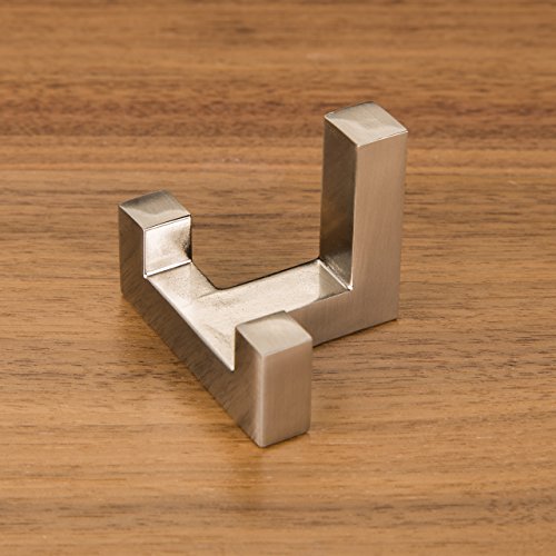 Moderner SO-TECH® Kleiderhaken Garderobenhaken Handtuchhaken Cosima 2-fach Edelstahloptik - 3