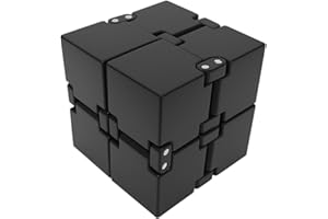 GENERIC Infinity Cube Fidget Toy Cube suitable for Adults & Kids, New Version Fidget Finger Toy Stress and Anxiety relief, Killing Time Fidget Toys Infinite Cube suitable for Office Staff (Black)