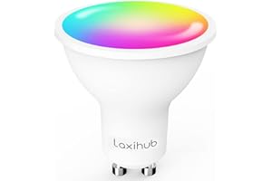 LAXIHUB Smart Lamp GU10 Lampadina intelligente Lampadina a LED dimmerabile Cambia colore Lampadina RGB WiFi Luce multicolore Connessione WiFi/Bluetooth, compatibile con Amazon Alexa, Google, 1PC