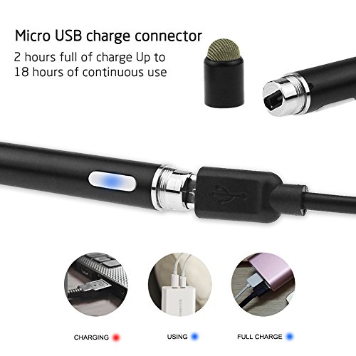 Penna Capacitiva, Sotical Veamor Penna Touch, Pennino Capacitivo Stilo Punta Fine 1.8mm per iOS, Android, iPhone, iPad, Samsung, Huawei, Tablet e Touchscreen