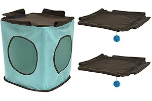 Kitty City Cube and Platforms (Textile Replacement), Red, 15.5*15.5*16 inch