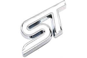 RICHARD'SJDM 2 Pcs Focus ST Emblem ST Trunk Emblem ST Badge Car Decals (White)