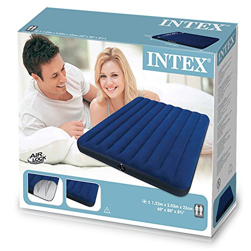 Intex Luftbett Classic Downy Blue Queen, Blau, 152 x 203 x 22 cm - 4