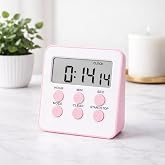 MR Alarmlı Dijital &Ouml;ğrenci Sınav Masa Kronometresi &ndash; 24 Saat Geri Sayım Timer, 2 Kademeli Alarm, LCD Ekranlı (PEMBE)