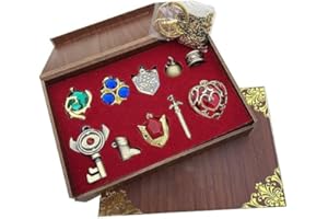 MAYDEE Zelda Pendentif Set Triforce Hylian Shield Master Sword Keychain Series Collier en Bois