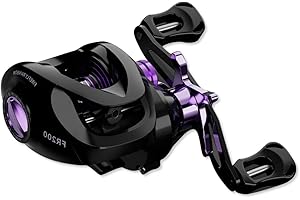 OLYSPM Moulinet de Pêche,Moulinet Casting,Moulinets de Pêche Léger,Moulinet à Rapport de Démultiplication Haute Vitesse 7.2:1,Traction Max 8KG pour Eau Salée et Eau Douce