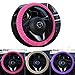 Produktbild Surprise moment-Steering Wheel Cover Universal Soft Warm Plüsch Auto Lenkradbezug Auto Stil Perlen SAMT Auto Dekoration Winter 4 Farben, Rose